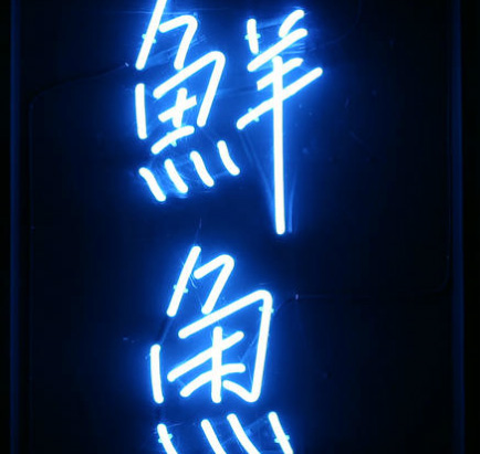 Chinese Characters Neon Sign