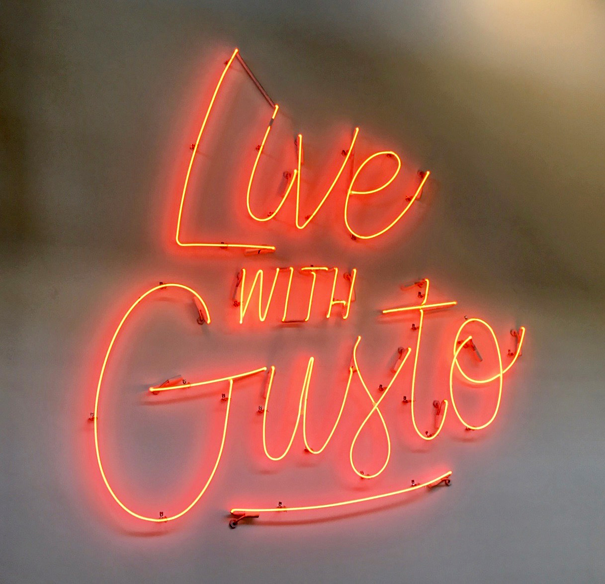 Live with Gusto Neon Sign